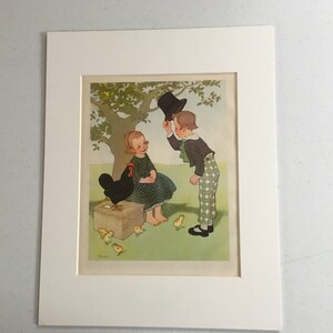Hickety, Pickety, My Black Hen illustration, Nursery Art, Sing Mother Goose,  Marjorie Torrey, 1945 book, nursery rhymes