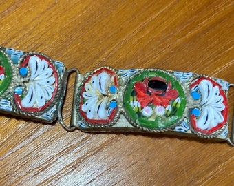 Italian micro mosaic bracelet 1940s