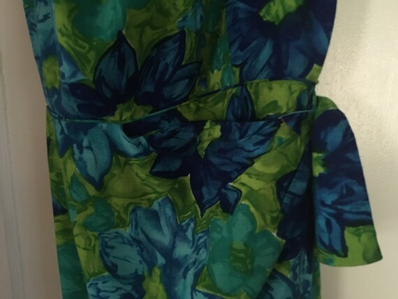 Vintage Hawaiian muumuu, today's size 8, blue and… - image 3