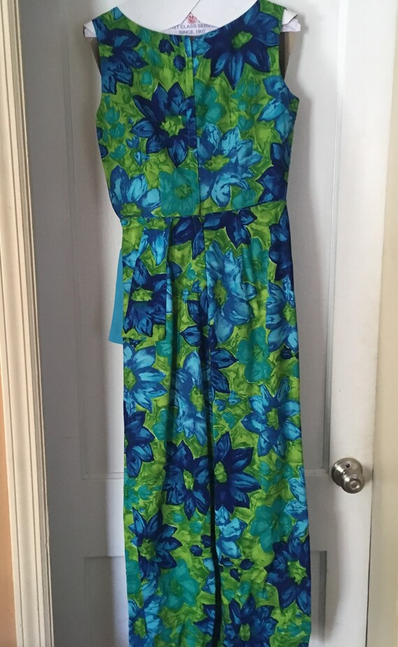 Vintage Hawaiian muumuu, today's size 8, blue and… - image 4