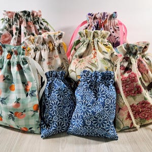 Reusable Drawstring Fabric Gift Bags – Eco-Friendly - Zero Waste Gift Wrap for Every Occasion