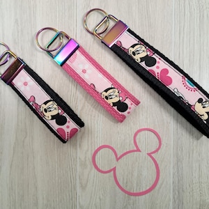 Keychain - Wristlet - Key Fob - Minnie Mouse