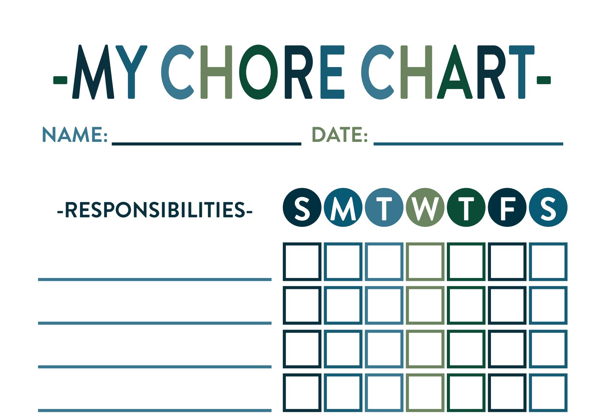 Chore Chart - Etsy