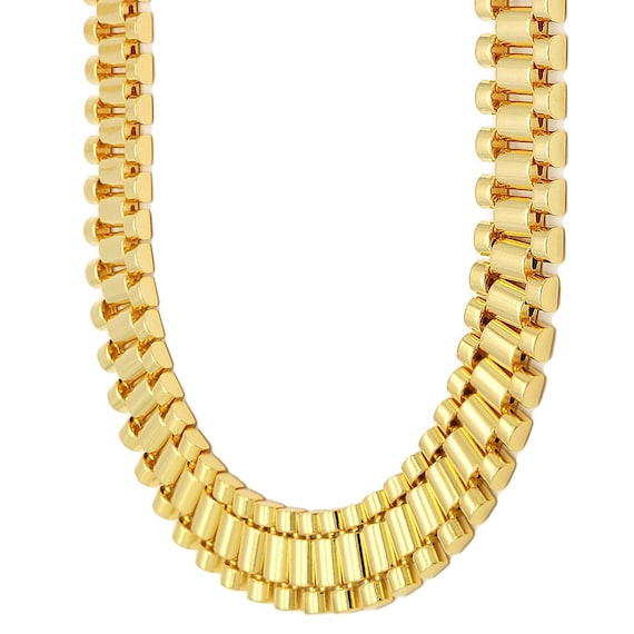 gold plated rolex chain