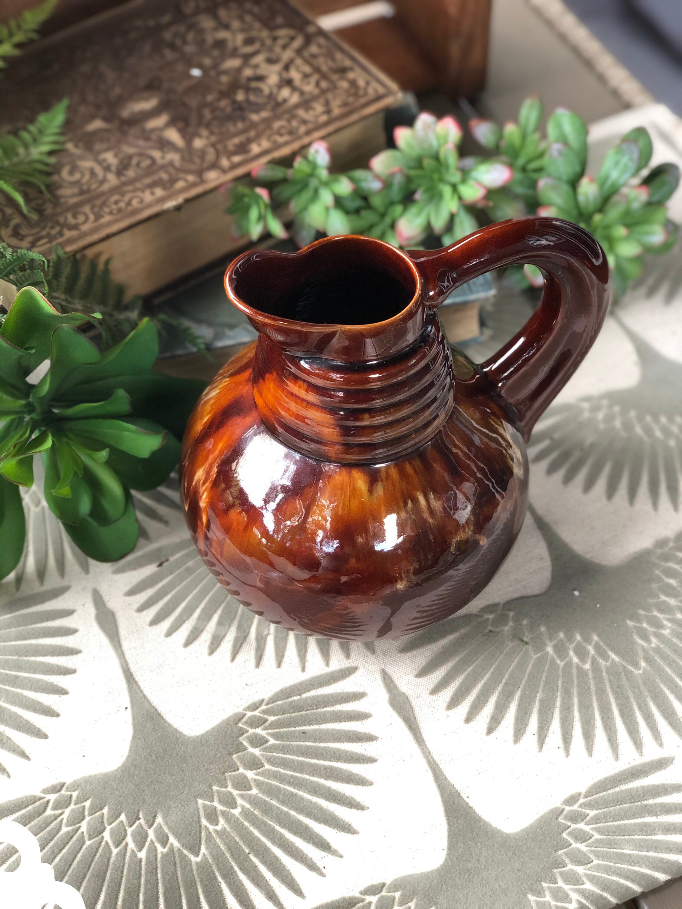 Beautiful vintage ceramic carafe Etsy