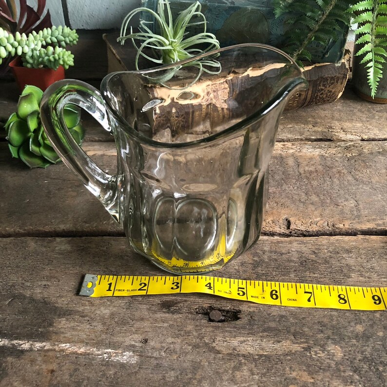 Small Glass Pitcher Etsy