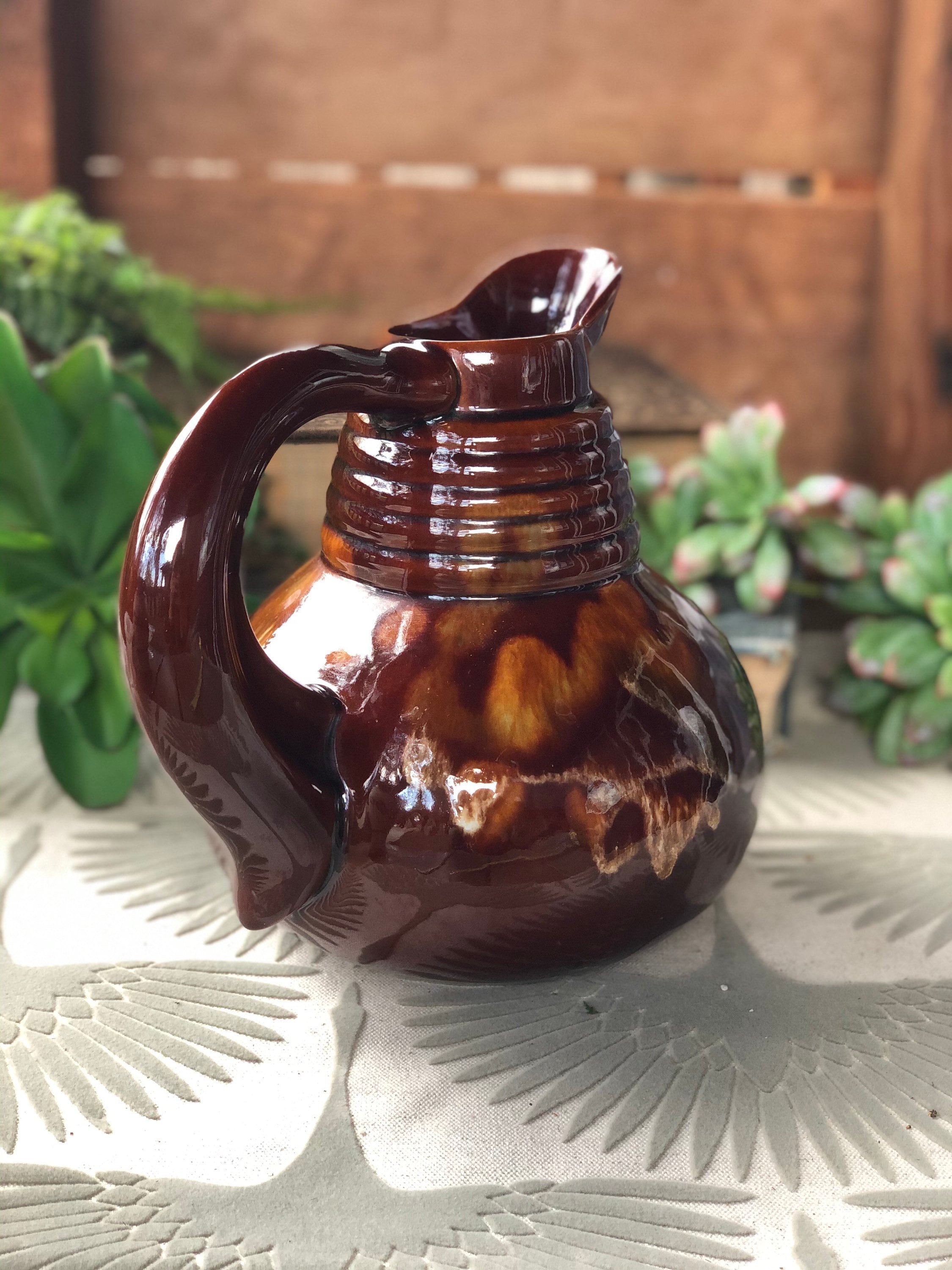 Beautiful vintage ceramic carafe Etsy