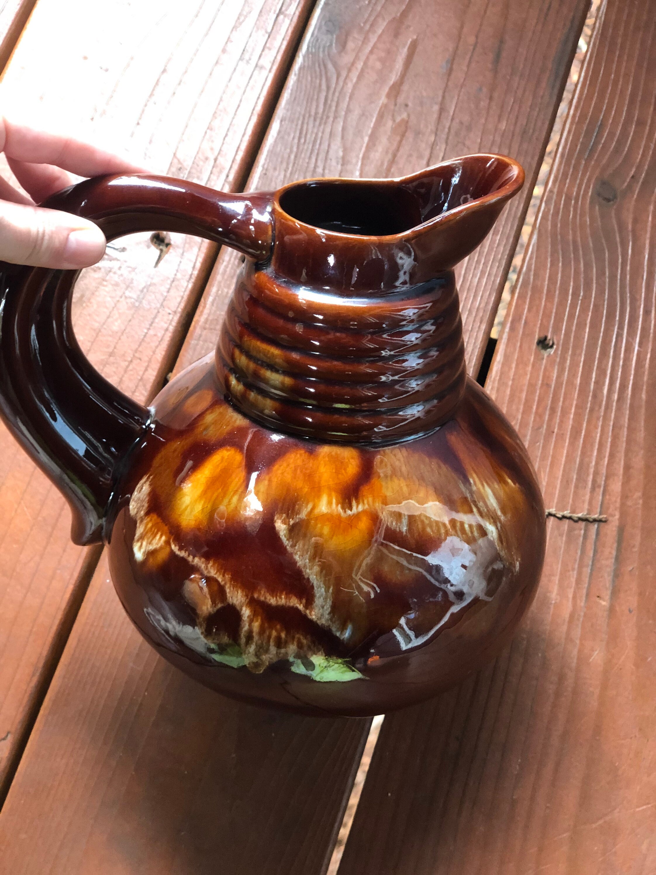 Beautiful Vintage Ceramic Carafe Etsy