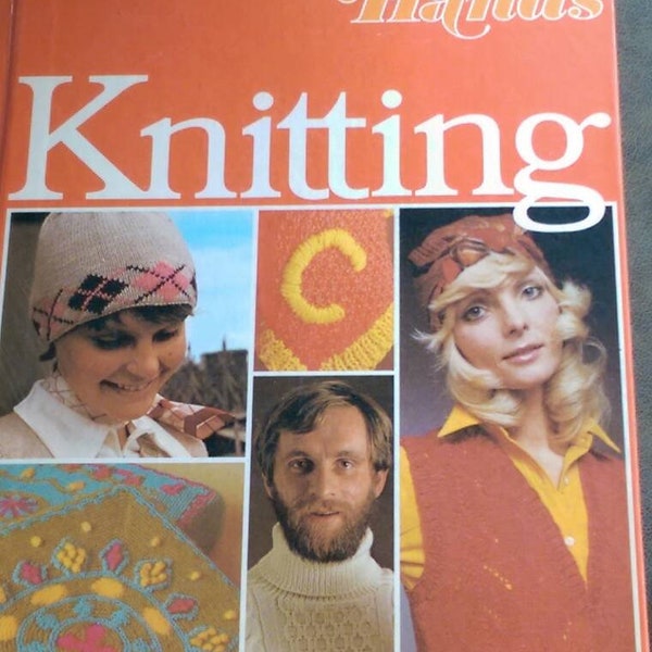 Golden Hands Knittting Pattern Book, Vintage Hard Cover, Volume 1,  Craft 1973, Instruction, How To, Ships worldwide