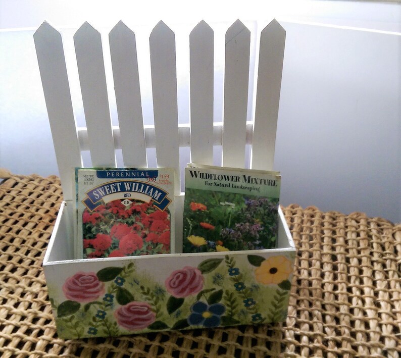 Wood Garden Seed Packets Box Decorative Storage Supply | Etsy