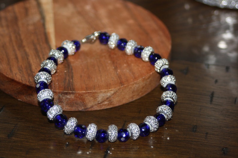 Gifts for Her Bracelets for Women Bracelets for her Ladies Gifts Blue Bracelets Simple Bracelets Shiny Blue Bracelets