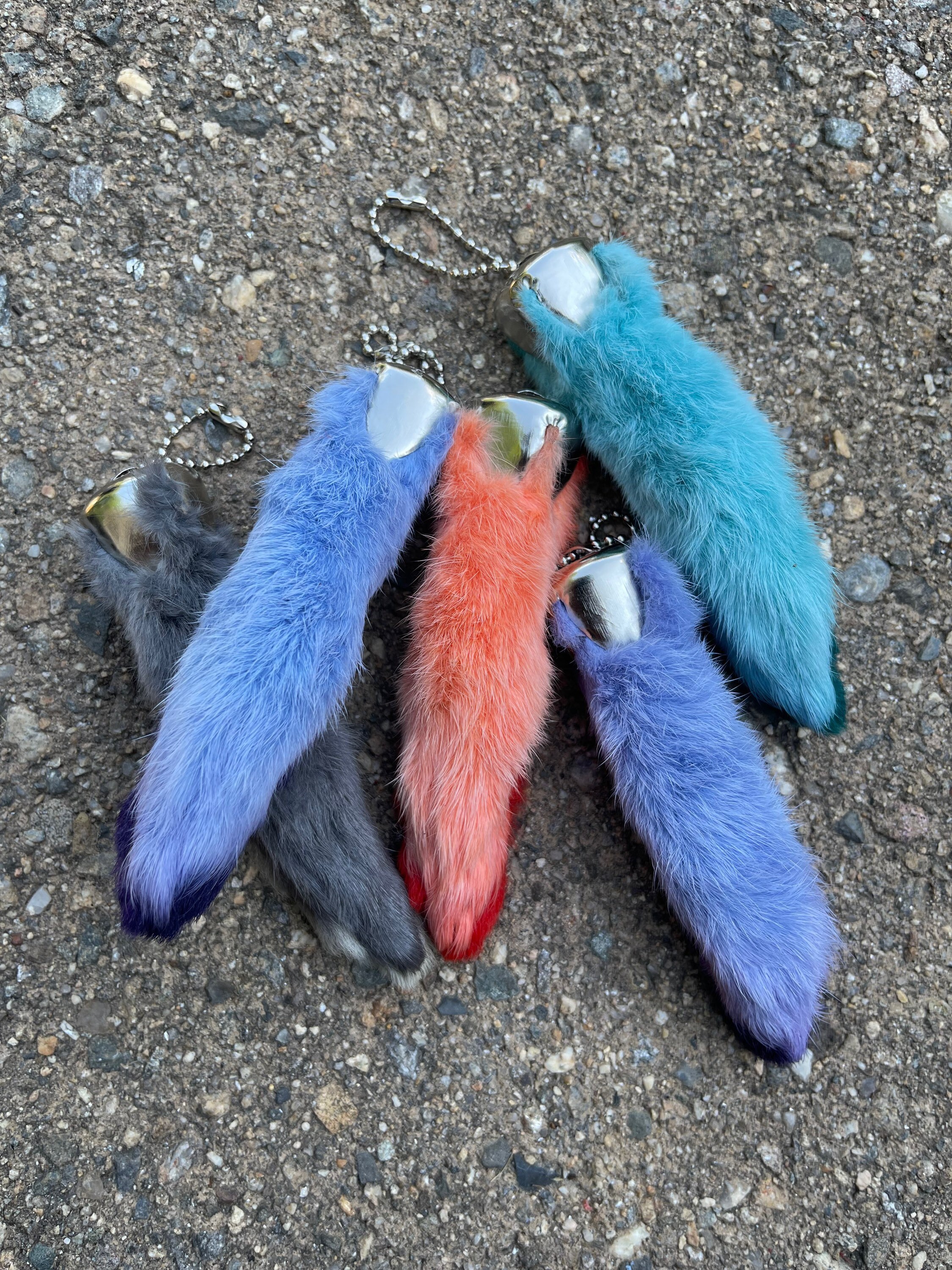 Fake Rabbits Foot Keychain Etsy
