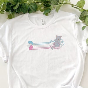 Transgender Pride Flag Cat Shirt, Kitten Shirt, Cat-Lover Gift, Transgender Pride, Trans Pride, Subtle Pride, Pride Month, Pride Parade