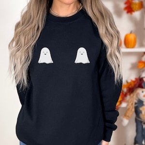 BOObies Lustiges Geister Sweatshirt, Boob Shirt, Gruselige Jahreszeit, Halloween Geist Sweatshirt, Süße Geister, Hexe, Einzigartige Halloween, Trick oder Leckerli
