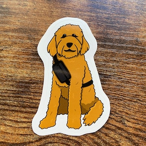 Grappige Golden Doodle Bubble-free stickers, Trendy Dog Stickers, Golden Doodle Owner Gift, Dog Owner Gift, Dog Lover, Animal Lover, Dog Mom