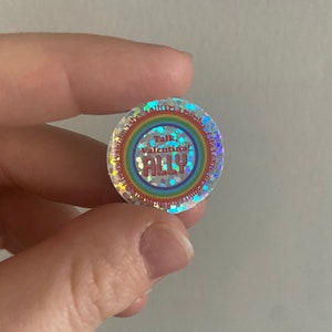 Itty Bitty Holographic Gay Pride Ally Stickers, Mini Talk Valentina Ally Sparkly Stickers, Mini Gay Pride Ally Stickers