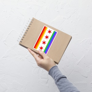 Adesivo Bandeira do Orgulho Gay de Chicago