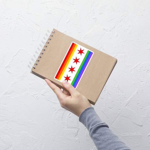 Chicago Gay Pride Flag Sticker