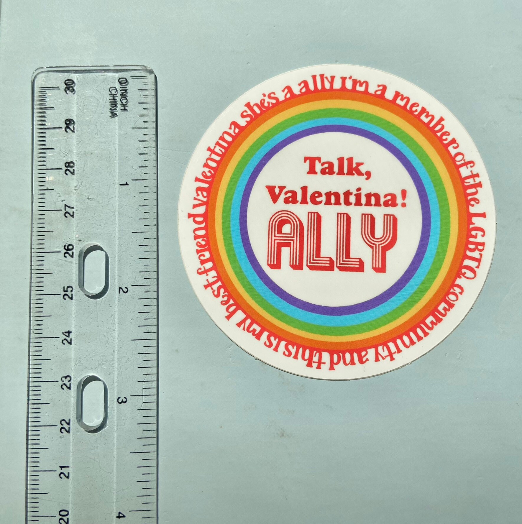 Talk Valentina Ally Sticker, LGBTQIA Ally Sticker, Gay Tiktok, Gay