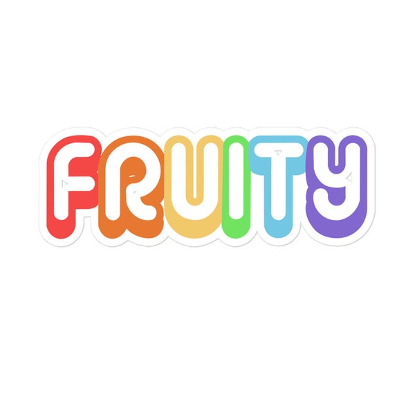 Fruity Sticker, Funny Gay Pride Rainbow Sticker