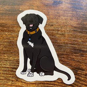 Black Lab Sticker, Labrador Retriever Luchtbelvrije stickers