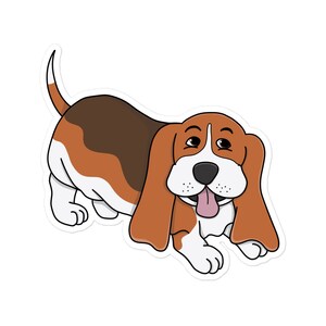 Hound Dog Bubble-free sticker, Cute Hound Sticker, Hound Owner Gift, Hound Mom, Hound Dad, Dog Lover Gift, Animal Lover, Stocking Stuffer