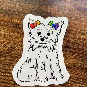 Yorkie Bubble-free sticker, Yorkshire Terrier Sticker, Yorkie Mom Gift, Yorkie Dad Gift, Yorkie Eigenaar, Yorkshire Terrier Eigenaar Gift