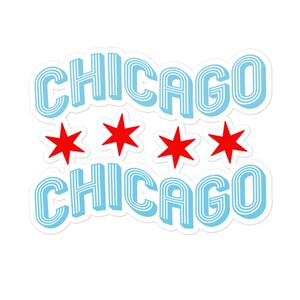 Adesivo da bandeira de Chicago