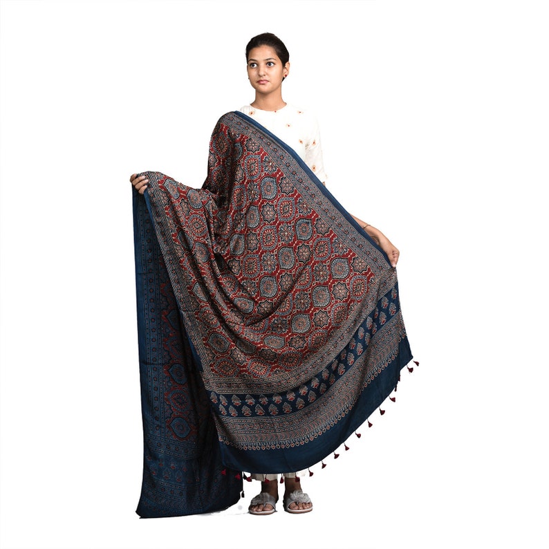 Silk Dupatta Modal Dupatta Ajrakh Modal Silk Dupatta Cocoonkapas Dupatta Modal Silk Dupatta Ajrakh Dupatta Ajrak Modal Dupatta
