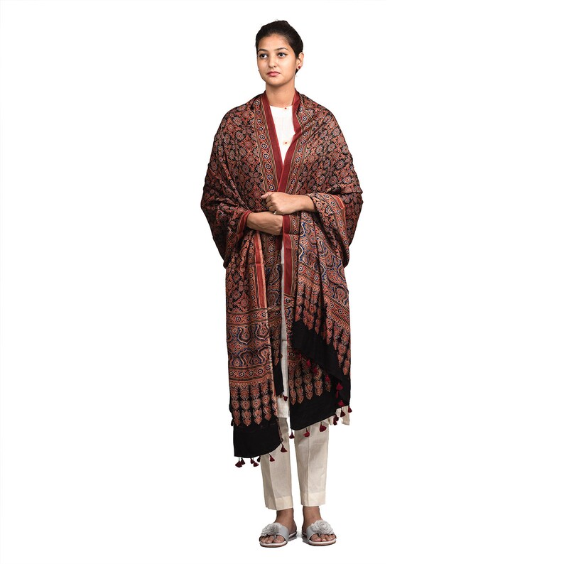 Ajrakh Dupatta Silk Dupatta Modal Silk Dupatta Cocoonkapas Dupatta Ajrakh Modal Silk Dupatta Modal Dupatta Ajrak Modal Dupatta