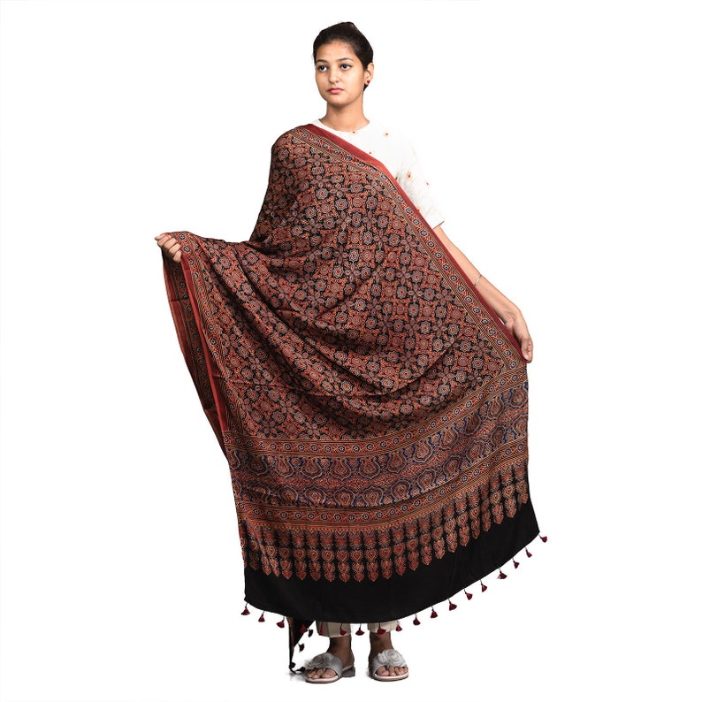 Ajrakh Dupatta Silk Dupatta Modal Silk Dupatta Cocoonkapas Dupatta Ajrakh Modal Silk Dupatta Modal Dupatta Ajrak Modal Dupatta