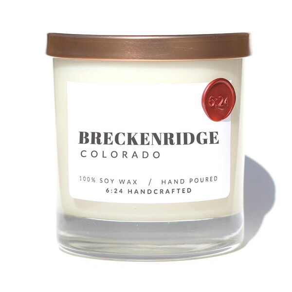 Breckenridge, Colorado Candle – Hand-Poured 100% Soy Wax - Housewarming Gift