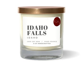 Idaho Falls, Idaho Candle – Hand-Poured 100% Soy Wax - Housewarming Gift
