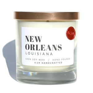 New Orleans, Louisiana Candle | Hand Poured | 100% Soy Wax
