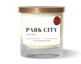 Park City, Utah Candle | Hand Poured | 100% Soy Wax