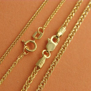 Pure 10K Gold Franco Chain 1.5mm/ 2.5mm Necklace Real 10kt yellow gold Necklace Genuine gold
