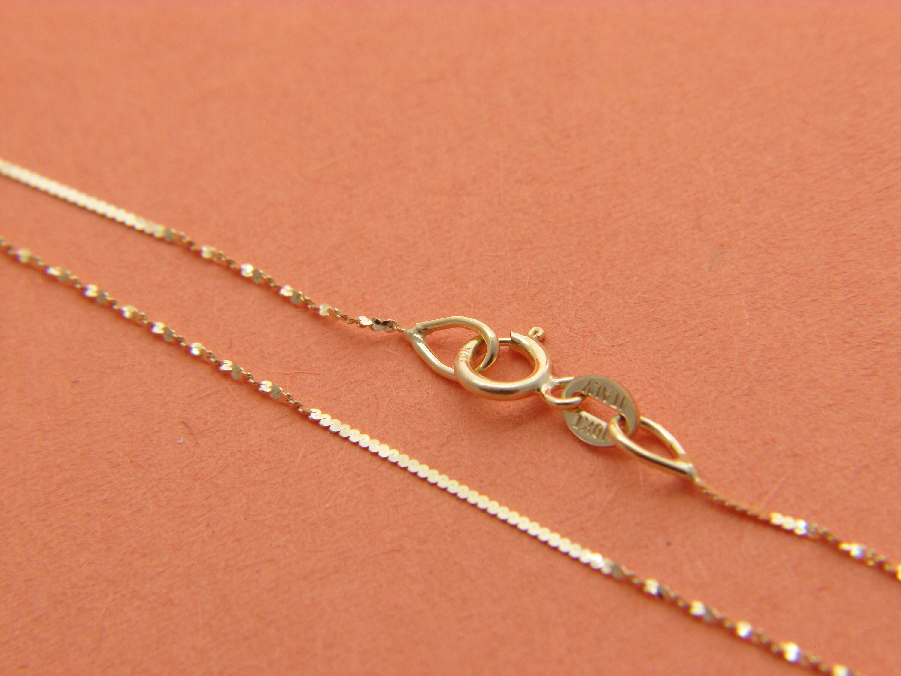 Solid 10K Gold Serpentine Chain Necklace Real 10kt yellow gold Etsy