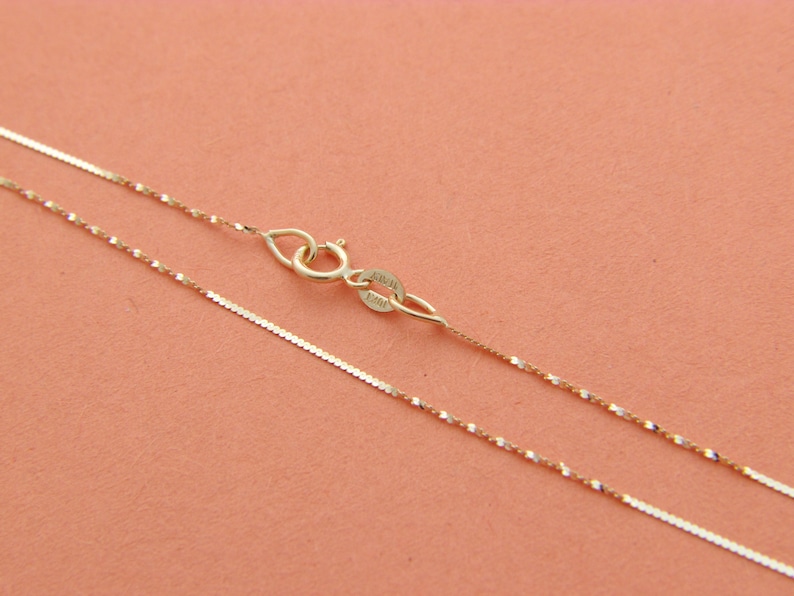Solid 10K Gold Serpentine Chain Necklace Real 10kt Yellow Gold Etsy