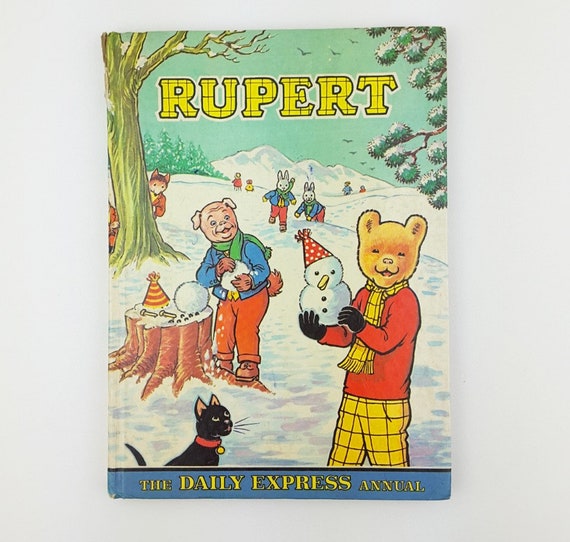 1974 Rupert the bear annual, vintage children's book.