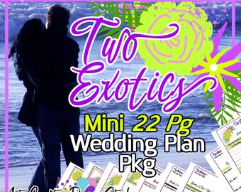 Mini Wedding Planning Printable, Easy Wedding Planning, Simple Wedding Planner Printable, Casual Wedding Planning, Exotic Wedding Planner