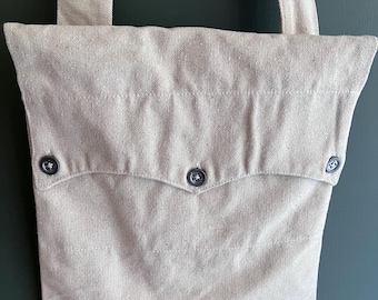 18th Century Military Style Natural Hemp Canvas Haversack