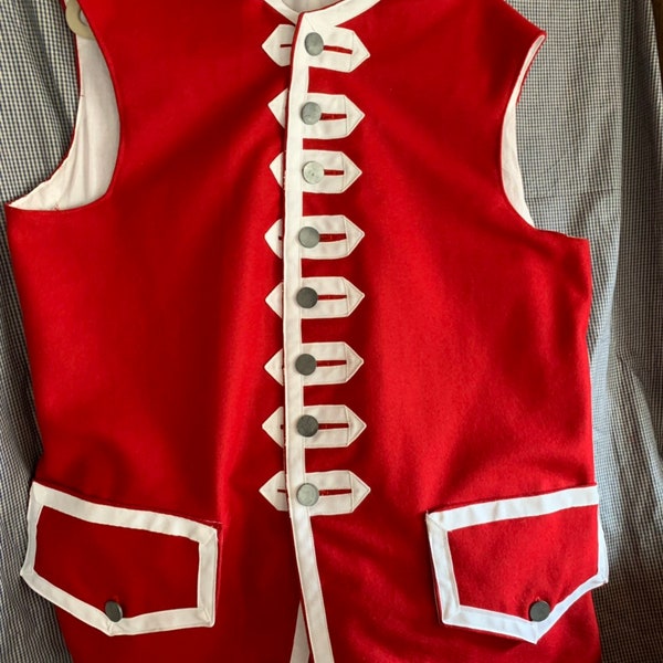 British Military Uniform Waistcoat mid 18th Century