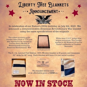 Revolutionary War Wool Trade Blanket Limited Edition image 4