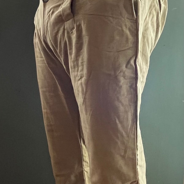 Pantalon tombant pour hommes du XVIIIe siècle - TOILE brun clair d'épaisseur moyenne avec boutons en étain ****prêt à être expédié***