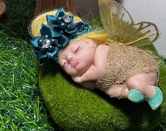 Fairy 3.5 inch miniature Ooak polymer clay fairy baby