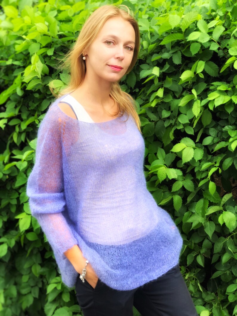 WOMEN MOHAIR Sweater Wool Mohair pullover Mohair sweater Etsy