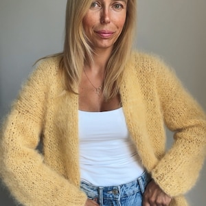 Alpaca Merino CARDIGAN, Super Soft Alpaca Open front cardigan, Merino Wool cardigan, Alpaca Custom knitted sweater Chunky cardigan Hand made