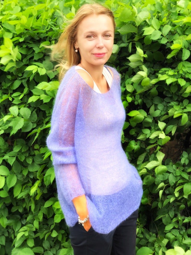 WOMEN MOHAIR Sweater Wool Mohair pullover Mohair sweater Etsy