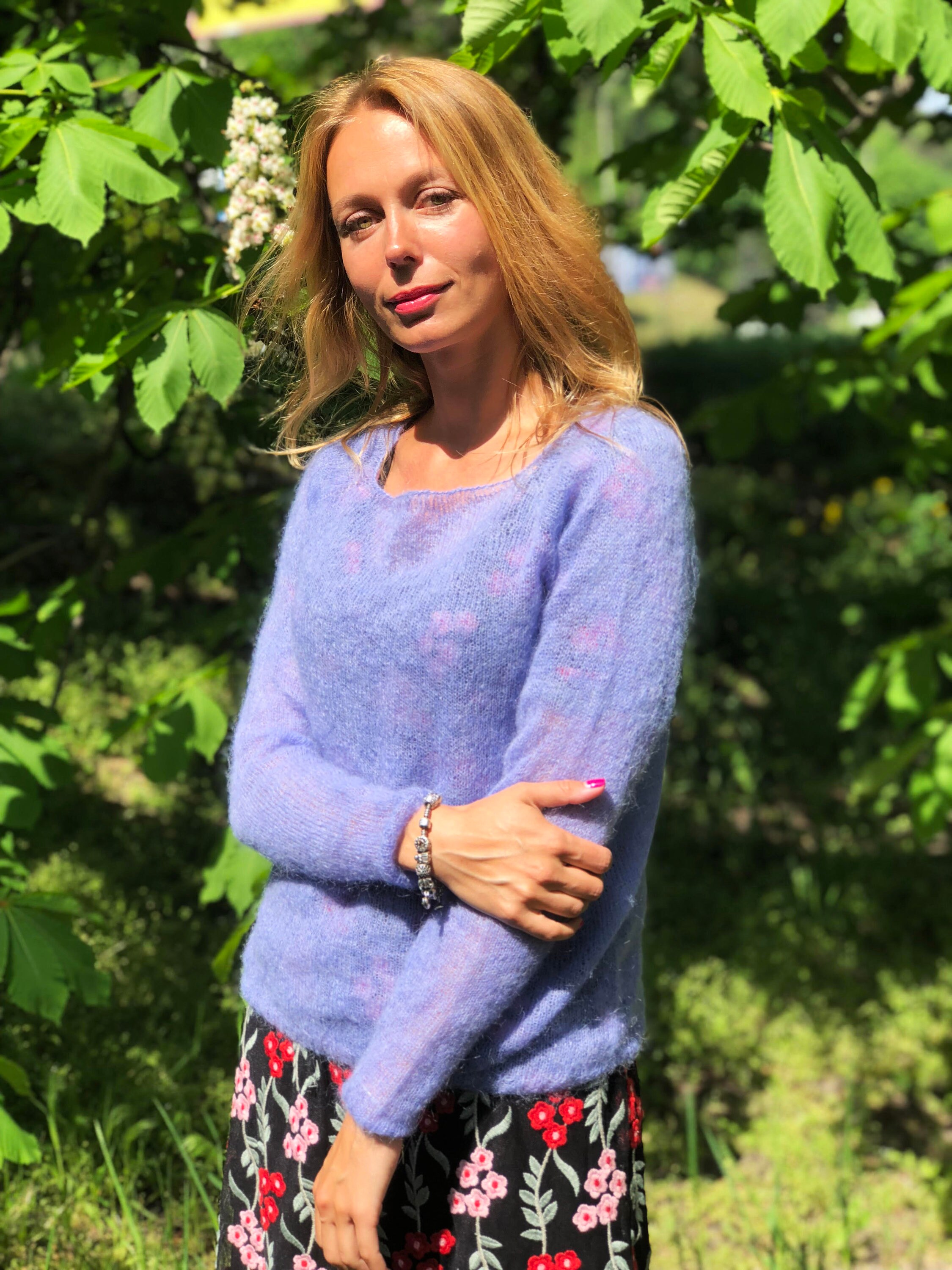 Blue mohair sweater Sweater Women Wool Mohair Blue Mohair Etsy