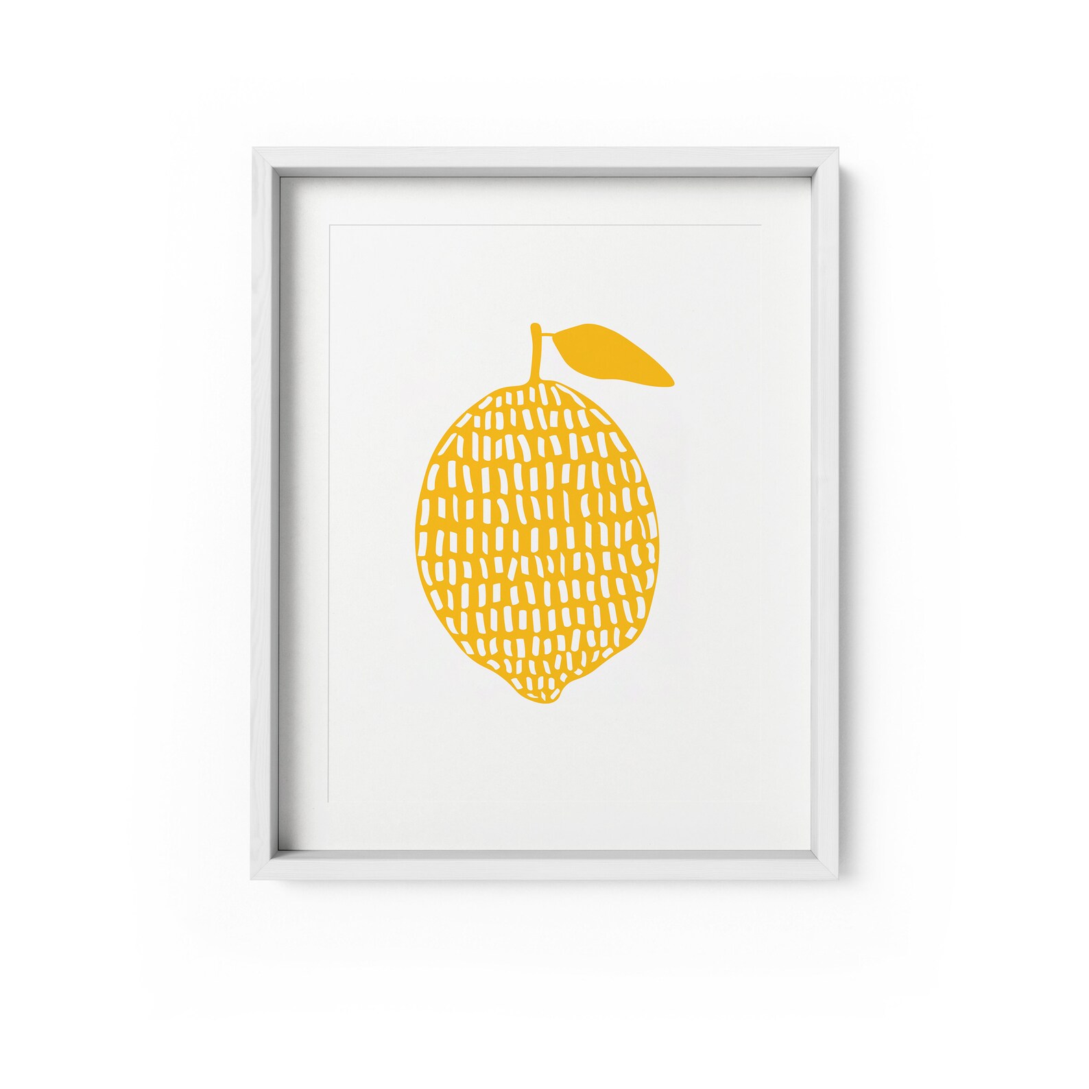 Yellow Kitchen Art Prints Set of 3 Fruit Illustrations Etsy